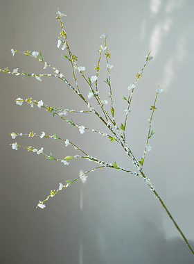 雪柳枝仿真花高级感绿植假花摆件