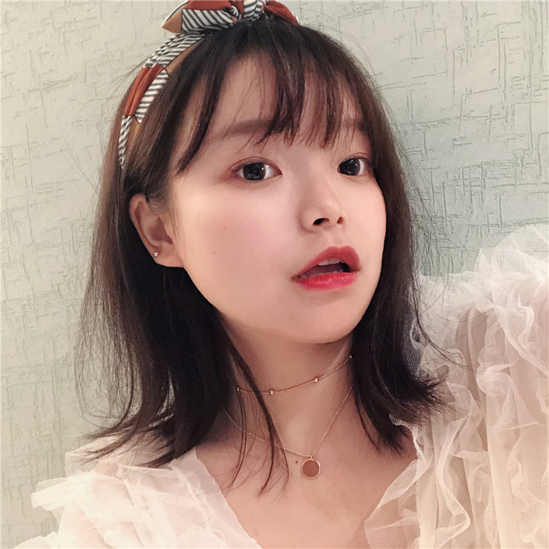 双层项圈圆珠锁骨链项链圆片吊坠 颈链原宿风女 choker 韩国气质 chic 双层项圈圆珠锁骨链项链圆片吊坠 颈链原宿风女 choker 韩国气质 chic