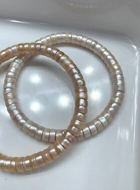 文玩配饰直切天然珍珠散珠手工手链项链串珠饰品