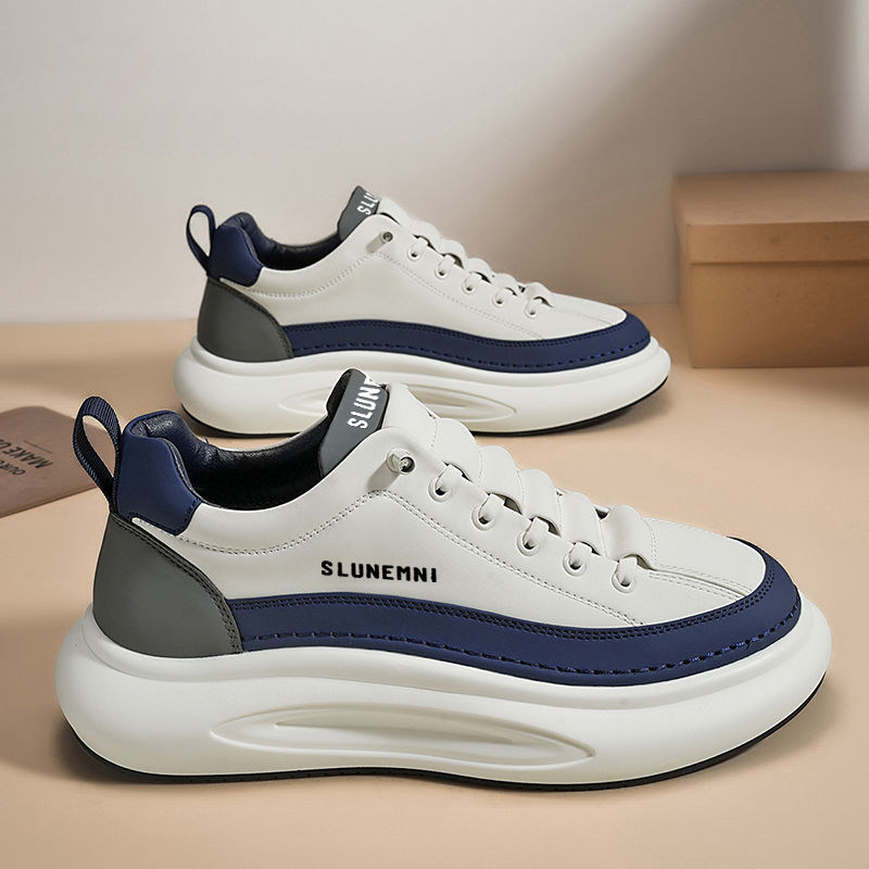 男鞋2025春秋新款透气内增高休闲运动鞋子男士厚底老爹鞋潮