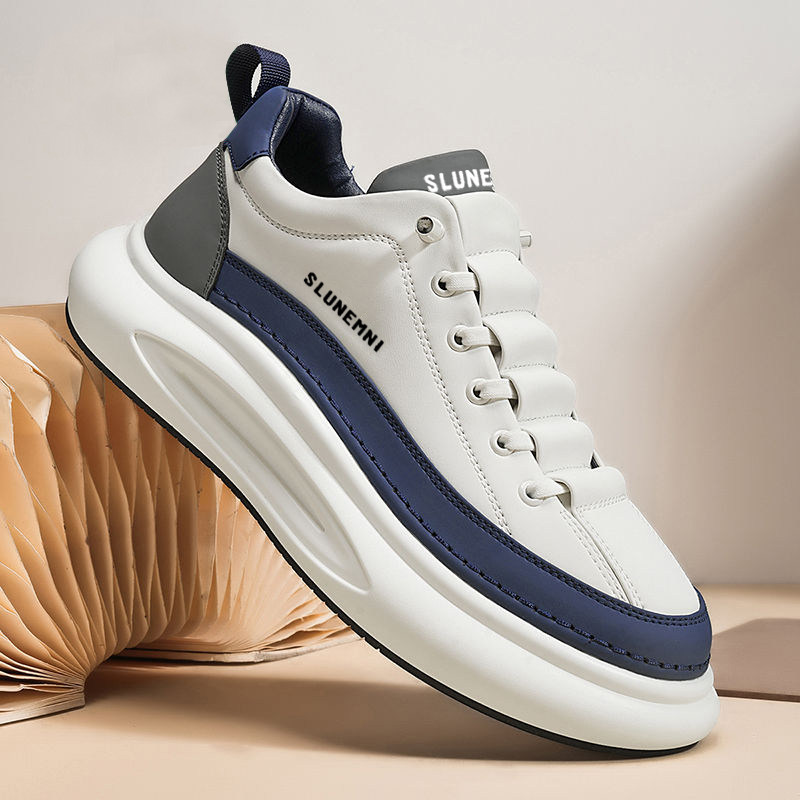 男鞋2025春秋新款透气内增高休闲运动鞋子男士厚底老爹鞋潮