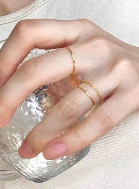 掉色包赔0.5mm极细戒指