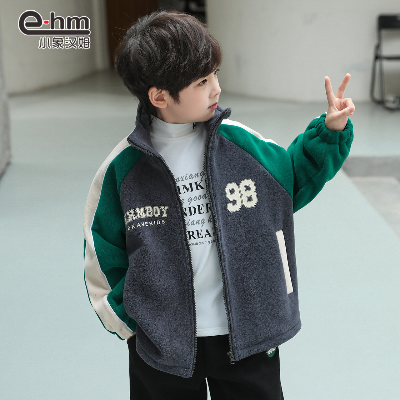 【BJ】童装儿童棉服男童加厚外套2026新款男孩冬装棉衣羊羔绒,淘宝优惠券,粉丝福利购,淘宝优惠卷