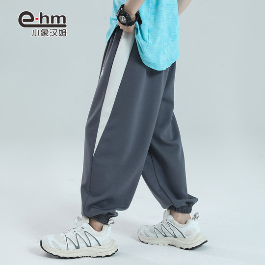 小象汉姆童装男童防蚊裤夏天儿童薄裤子网眼裤透气2025新款宽松潮