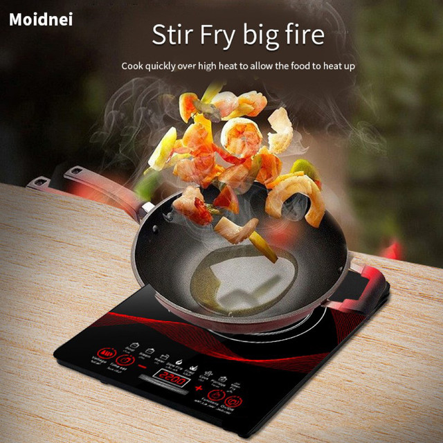 110V220V smart induction cooker household battery stove induction cooker cooking hot pot exported to North America, Japan and Taiwan