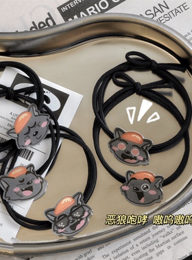 头绳亚克力发圈卡通灰太狼送男友