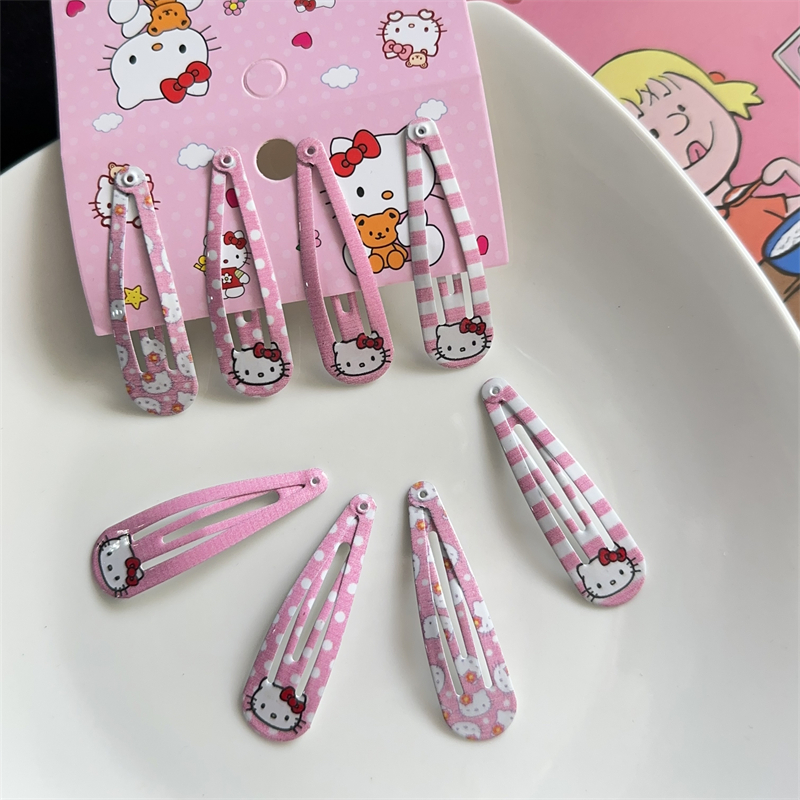 日系hello Kitty发夹 粉色KT猫BB夹 可爱少女心刘海夹边夹发饰品