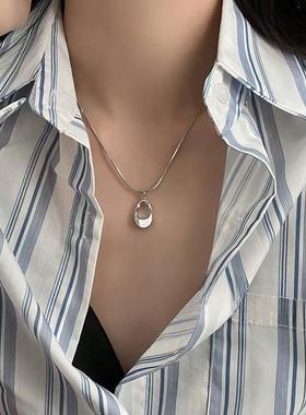 时尚异形镂空钛钢项链个性百搭蛇骨链小众设计精致高级感女士项链