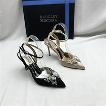 Badgley Mischka Bathyrimici Butterfly Water Drill Pointed High Heel Womens Shoes With A Pair Of Cingulum Sandals