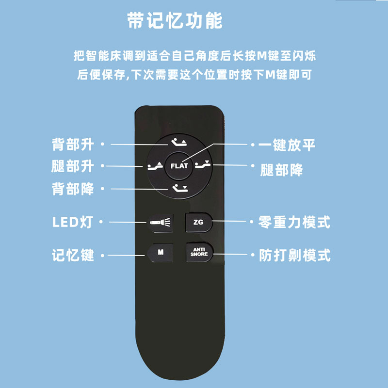 舒诗梦单/双人智能电动升降多功能床架现代简约OKIN电机板式零压 - 图2