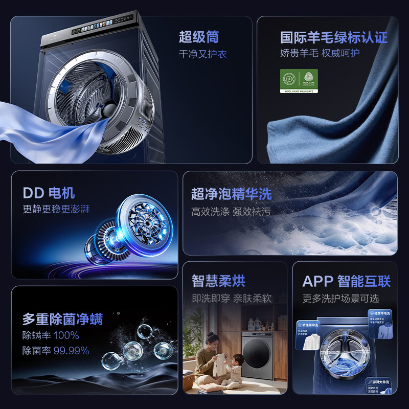 TCL 12KG ����Ͳ��Ͳϴ�»� T5W ϴ��һ�� ��ë�̱� ȫ�Զ����� ƽ̨�Ż�10Ԫ   ���ּ�3689Ԫ