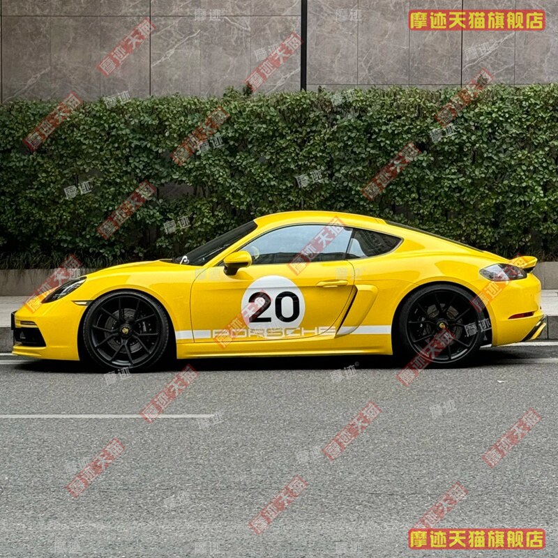 适用于保时捷718车贴拉花GT4RS车身改装侧裙贴纸卡曼机盖装饰贴画 - 图0