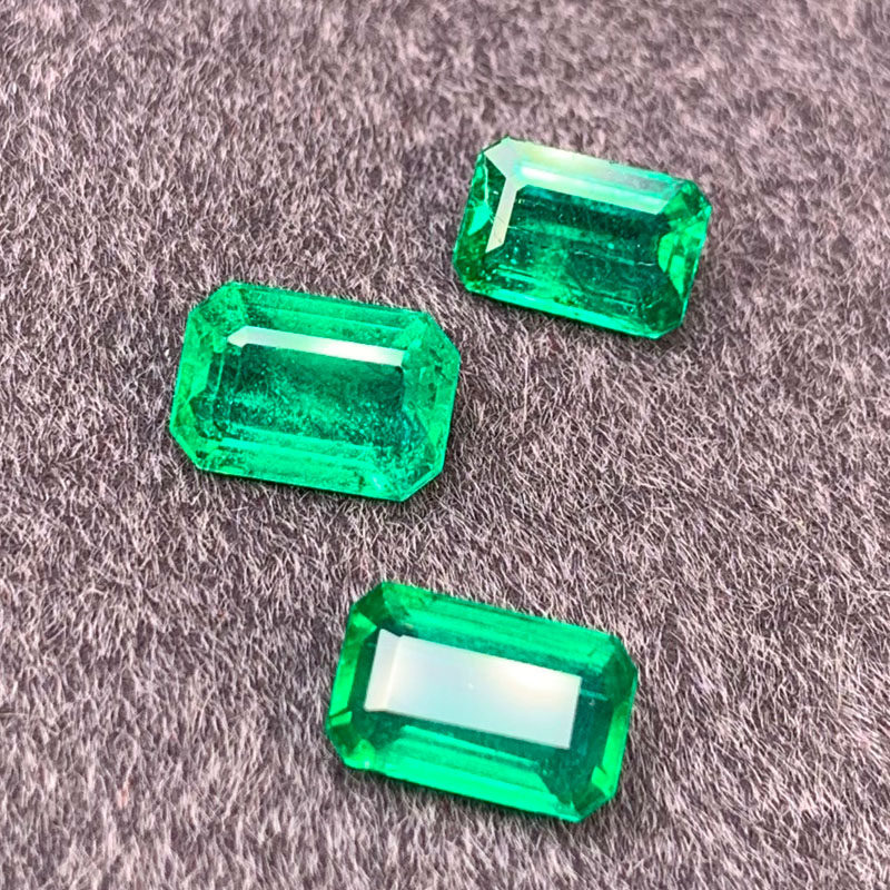 Natural emerald bare stone VVG slightly oily brilliant green Wharton green Zambian new Chinese style custom ring