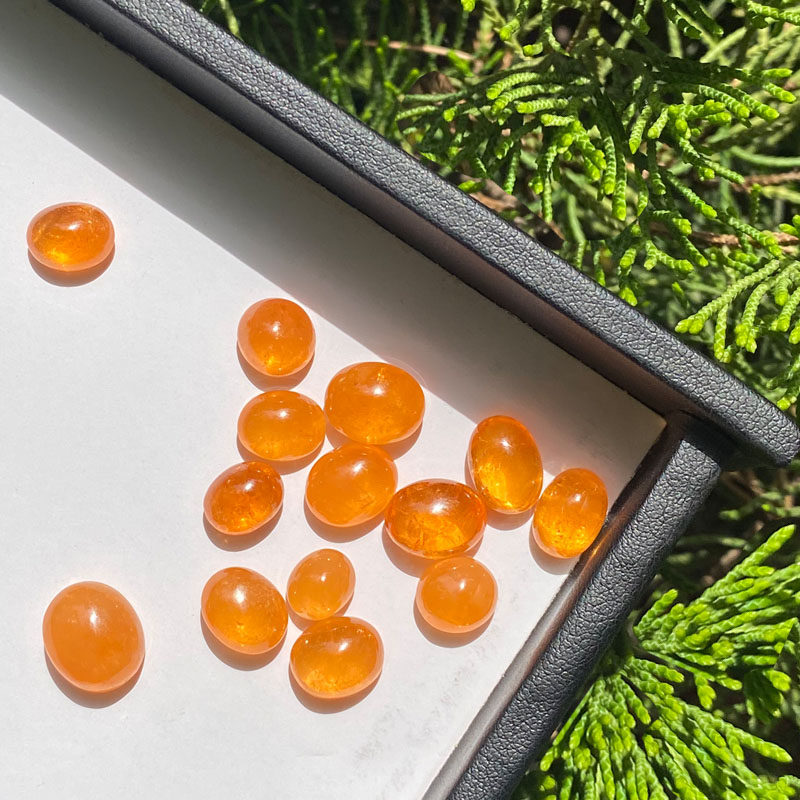 天然芬达石裸石 石榴石蛋面橙色宝石椭圆形芬达汽水大颗粒宝石,淘宝优惠券,粉丝福利购,淘宝优惠卷