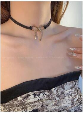 黑色蝴蝶结choker~暗黑风