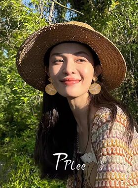 钟楚曦同款金色圆圈耳环