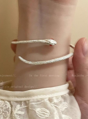 高级风手饰银蛇轻奢小众
