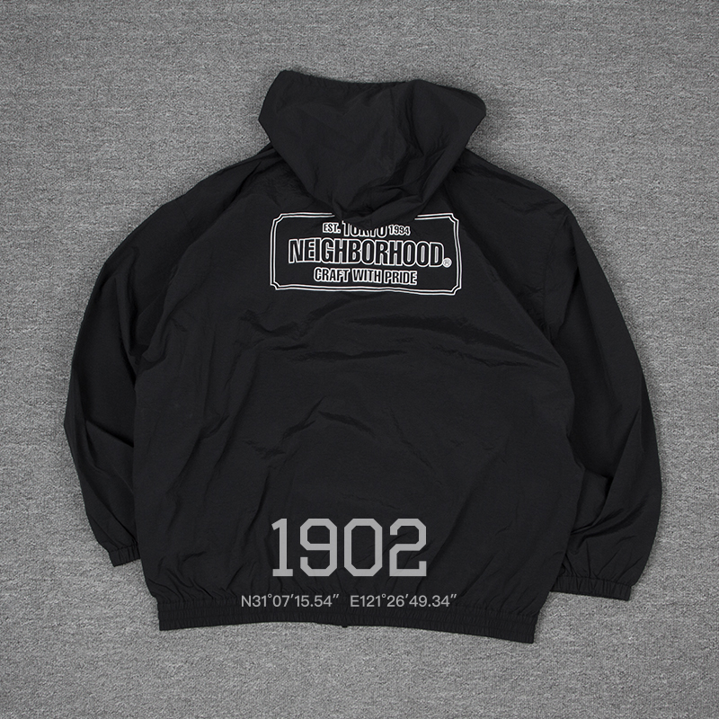 现货 NEIGHBORHOOD 23FW ZIP UP HOODED JACKET 尼龙连帽夹克外套 - 图3