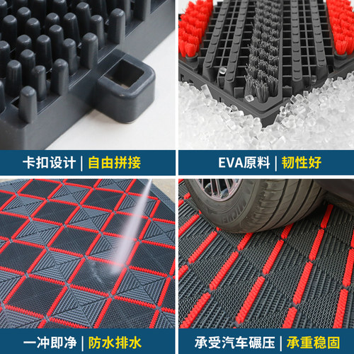户外下雪天防滑地垫酒店进门大门口脚垫室外入户门垫商用拼接地毯 - 图2