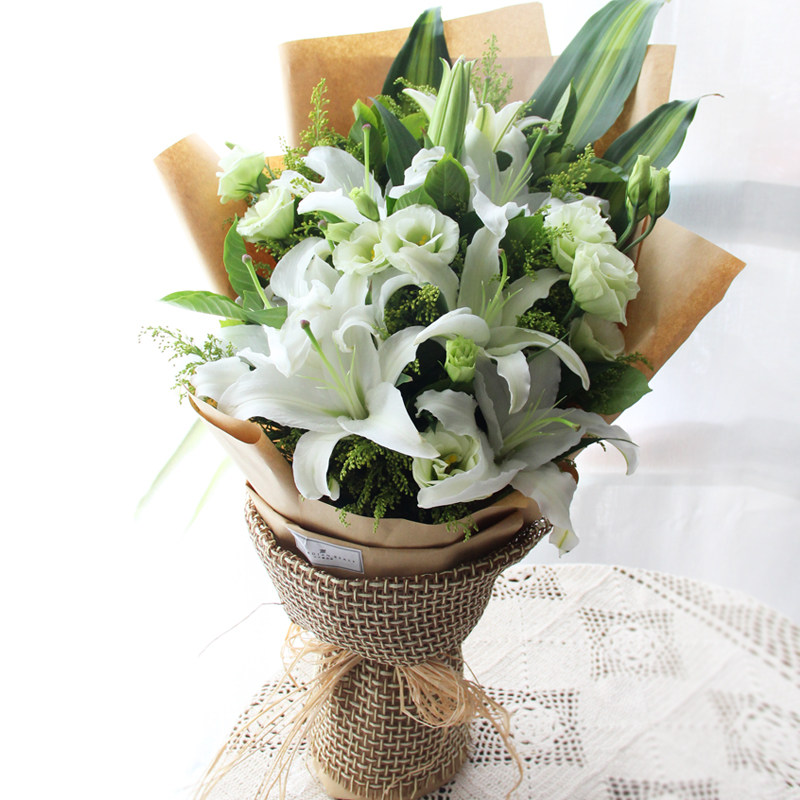 水木麟百合花15朵成都直发鲜花速递同城配送百合迷你小花束生日 水木麟鲜花店 淘优券