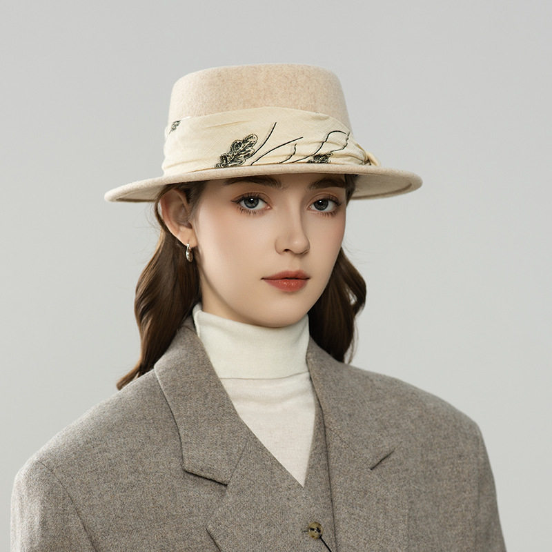 2025复古头巾黑色毛呢帽子男女爵士礼帽女英伦春秋冬季遮阳,淘宝优惠券,粉丝福利购,淘宝优惠卷