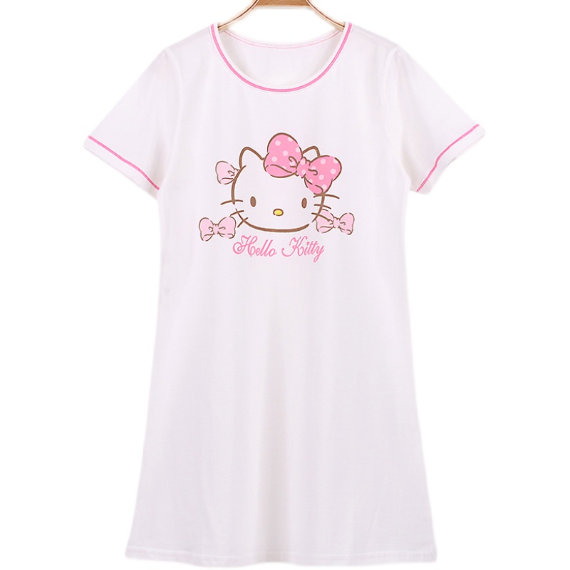 断码清仓HelloKitty女童睡裙夏季轻薄甜美公主女孩短袖睡衣家居服 - 图3