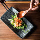 Japanese retro ceramic plate rectangular sashimi plate sushi