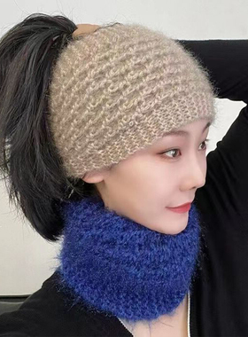 秋冬保暖针织发带女遮白发头饰