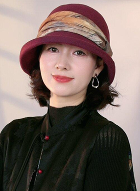 时尚气质渔夫帽女秋冬季2026新款洋气显脸小高颜值保暖帽子女礼帽