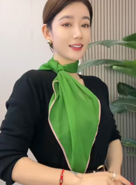 薄款丝巾女2026新款高级感春秋百搭围巾护颈妈妈小领巾纱巾小方巾