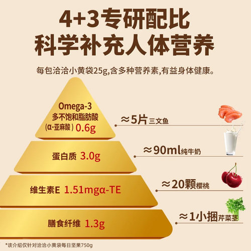 洽洽小黄袋每日坚果750g小包装健康营养混合果仁节日送礼礼盒孕妇 - 图0