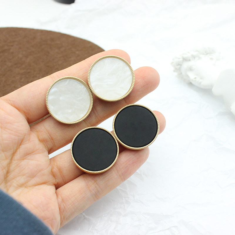 扣子百搭圆形钮扣大衣纽扣小香衣服女外套毛呢风衣正装金属黑扣子,淘宝优惠券,粉丝福利购,淘宝优惠卷