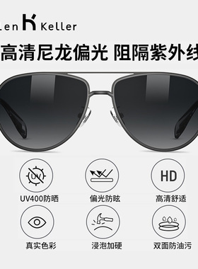 海伦凯勒简约经典太阳镜男利落