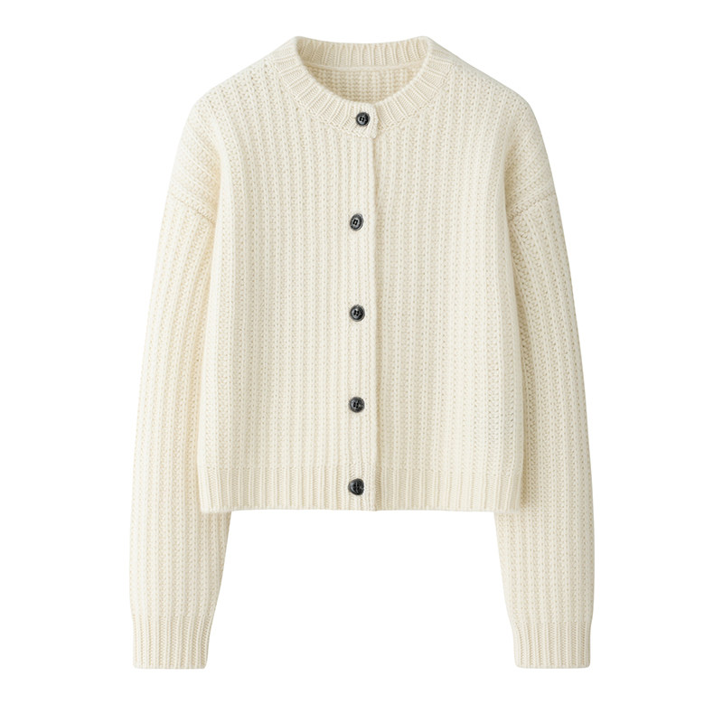 粗针翻花短款减龄~重磅加厚630g纯山羊绒女开衫休闲高端外穿毛衣,淘宝优惠券,粉丝福利购,淘宝优惠卷