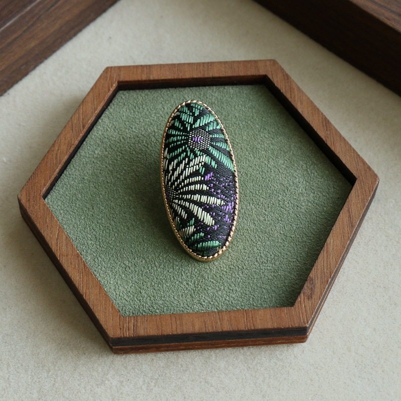 儿童新中式手工宋锦发夹女童新款民国风小边夹成人碎发椭圆夹,淘宝优惠券,粉丝福利购,淘宝优惠卷