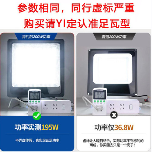 led投光灯户外防水100w支架广告牌招牌50W暖光超亮防眩室外投射灯 - 图2