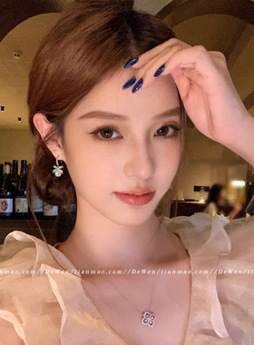 高级感仿珍珠耳钉女小众设计耳环
