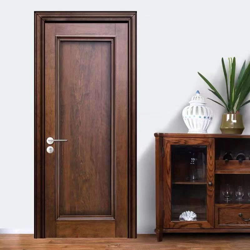 实木卧室门烤漆门橡木室内木门套装门纯实木门全橡胶木房间门定制 - 图0