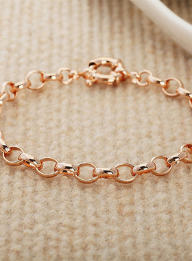 18k日韩风男士饰品彩金手链