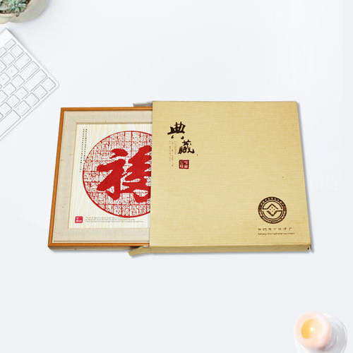 中国风特色礼品蔚县窗花剪纸镜框仿实木框摆件挂件出国外事礼品 - 图2