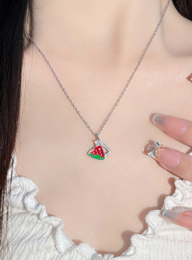 夏日小清新红色西瓜项链