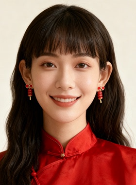 【南瓜先生】新年红色糖葫芦耳坠