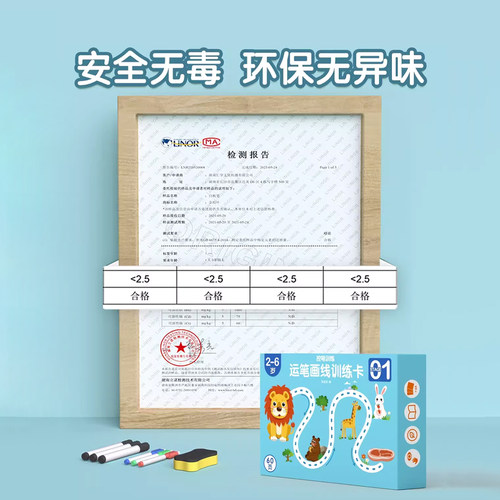 控笔训练幼儿园儿童2岁3宝宝早教卡益智玩具思维专注力数字可擦写 - 图2
