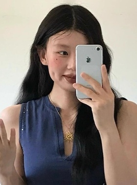 金色太阳吊坠项链女配饰高级轻奢