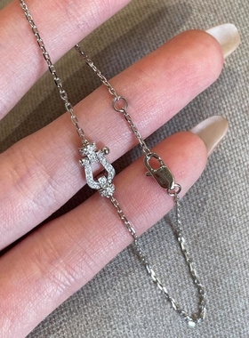 爆闪马蹄扣手链女款轻奢小众