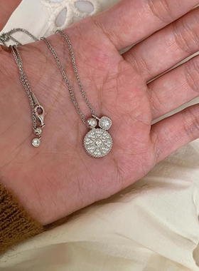 爆闪八芒星罗盘项链法式轻奢