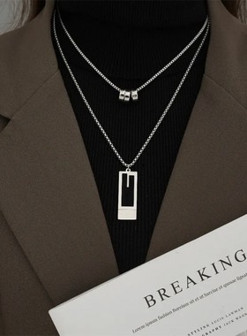 双层叠戴秋冬毛衣链女2025新款