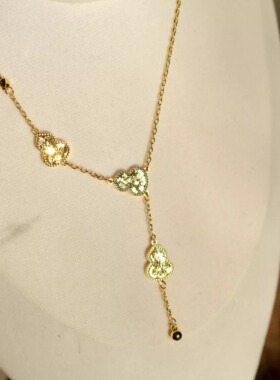 金色Y字招财葫芦项链女配饰长款