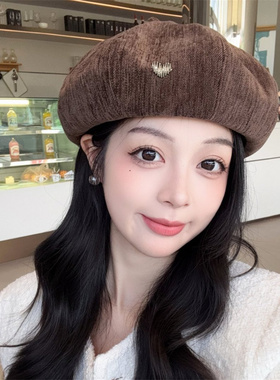 甜美百搭云朵贝雷帽春夏新款