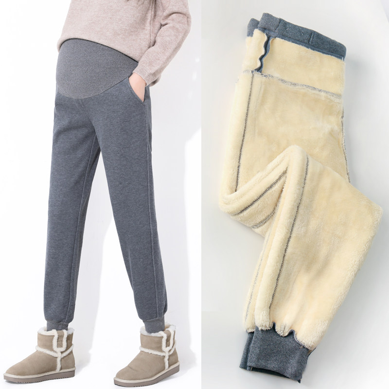 孕伊尚孕妇裤冬季加绒外穿保暖裤子 孕伊尚孕妇打底裤